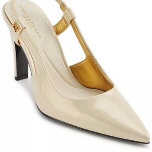 NWT Donna Karan Ivory Donna Slingback Heels